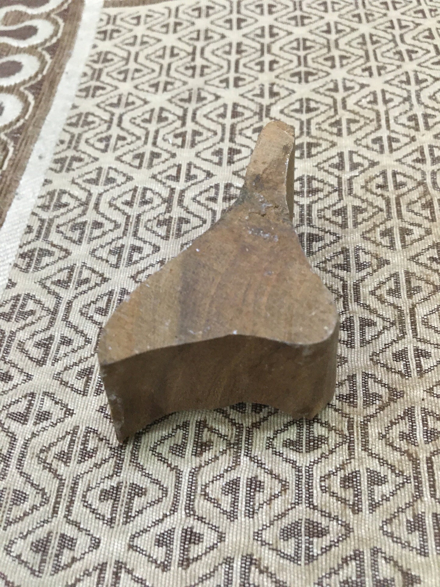 Sitting Bird, wooden pottery stamp, hand carved Indian wood printing block; textile stamp; pottery stamp,