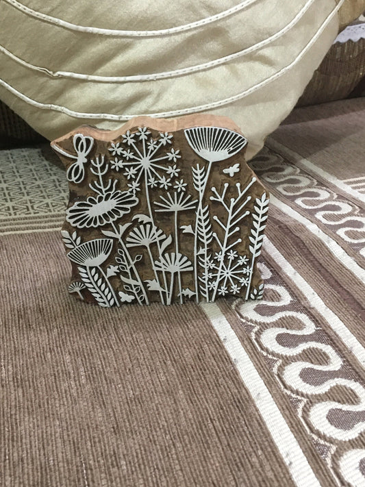 Maedow 01 , pottery stamp ceramic mould scrapbooking tjap batik printing floral carved stamps.