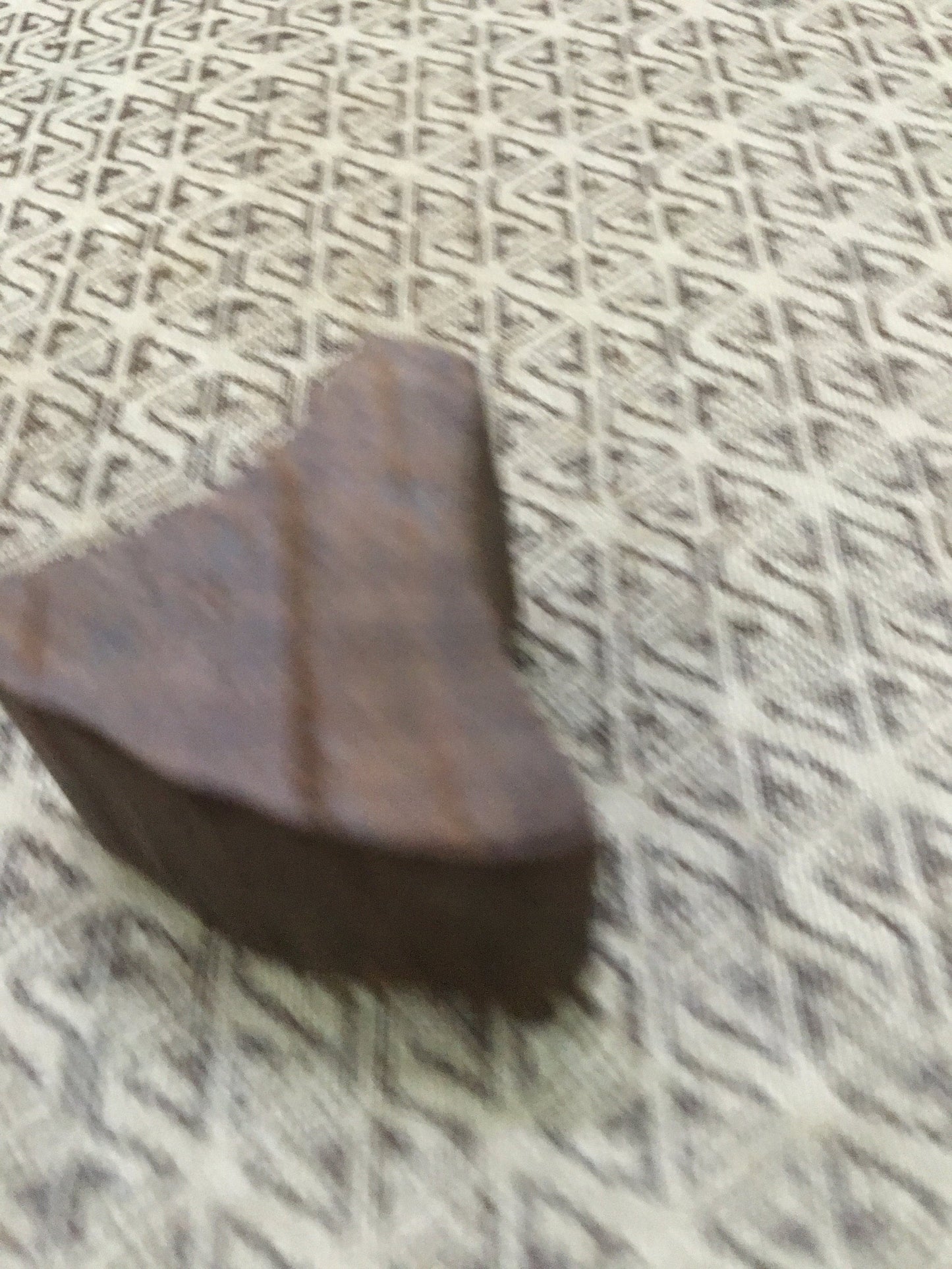 Mushroom Head, hand carved Indian wood printing block; textile stamp; pottery stamp,