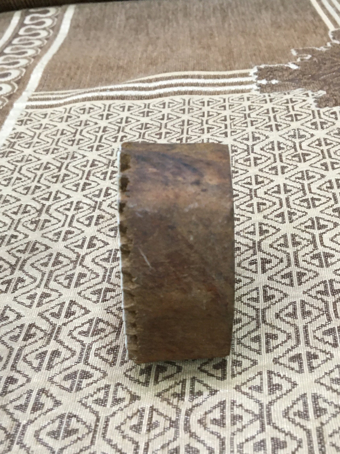 Heart Block, hand carved Indian wood printing block; textile stamp; pottery stamp,