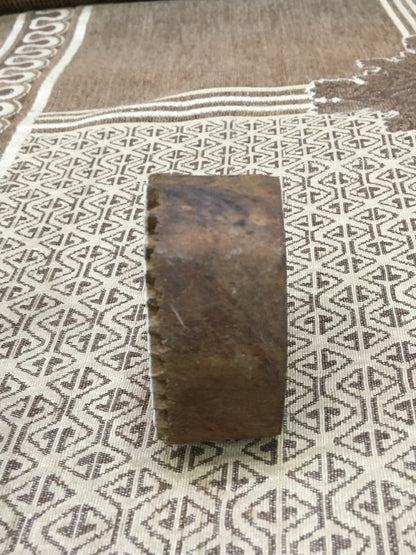 Heart Block, hand carved Indian wood printing block; textile stamp; pottery stamp,