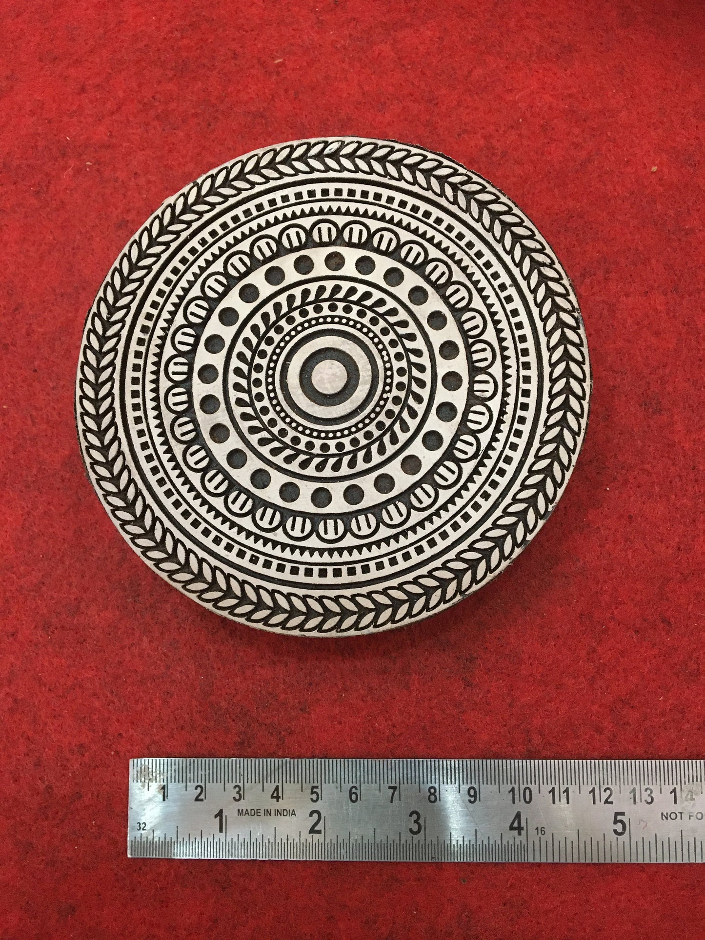 Mandala Wood Stamp; Pottery Stamp; Wood Printing Block; Indian Stamp; Soap Stamp; Textile Print Block