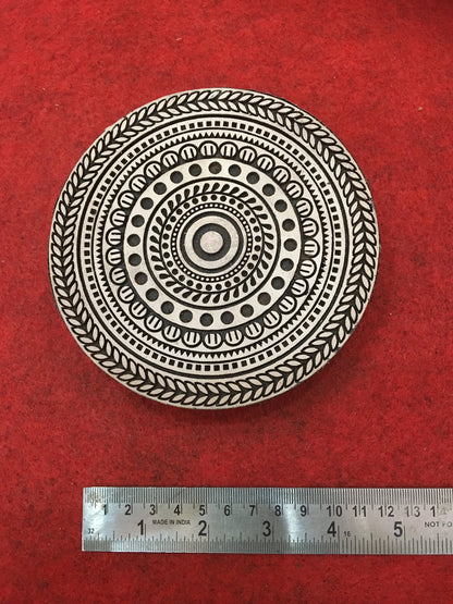 Mandala Wood Stamp; Pottery Stamp; Wood Printing Block; Indian Stamp; Soap Stamp; Textile Print Block