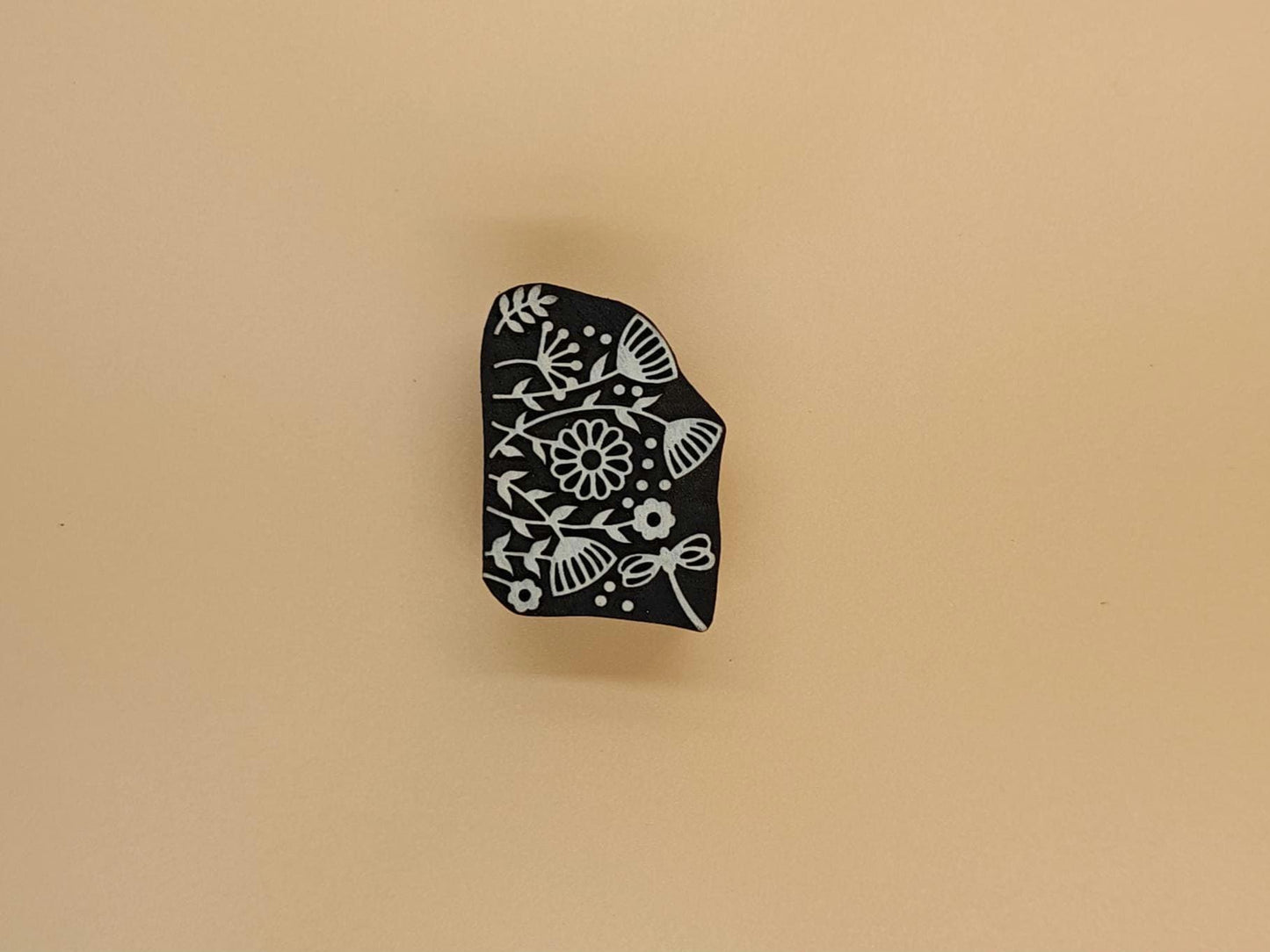 Mini Maedow Flower ,hand carved Indian wood printing block; textile stamp; pottery stamp,