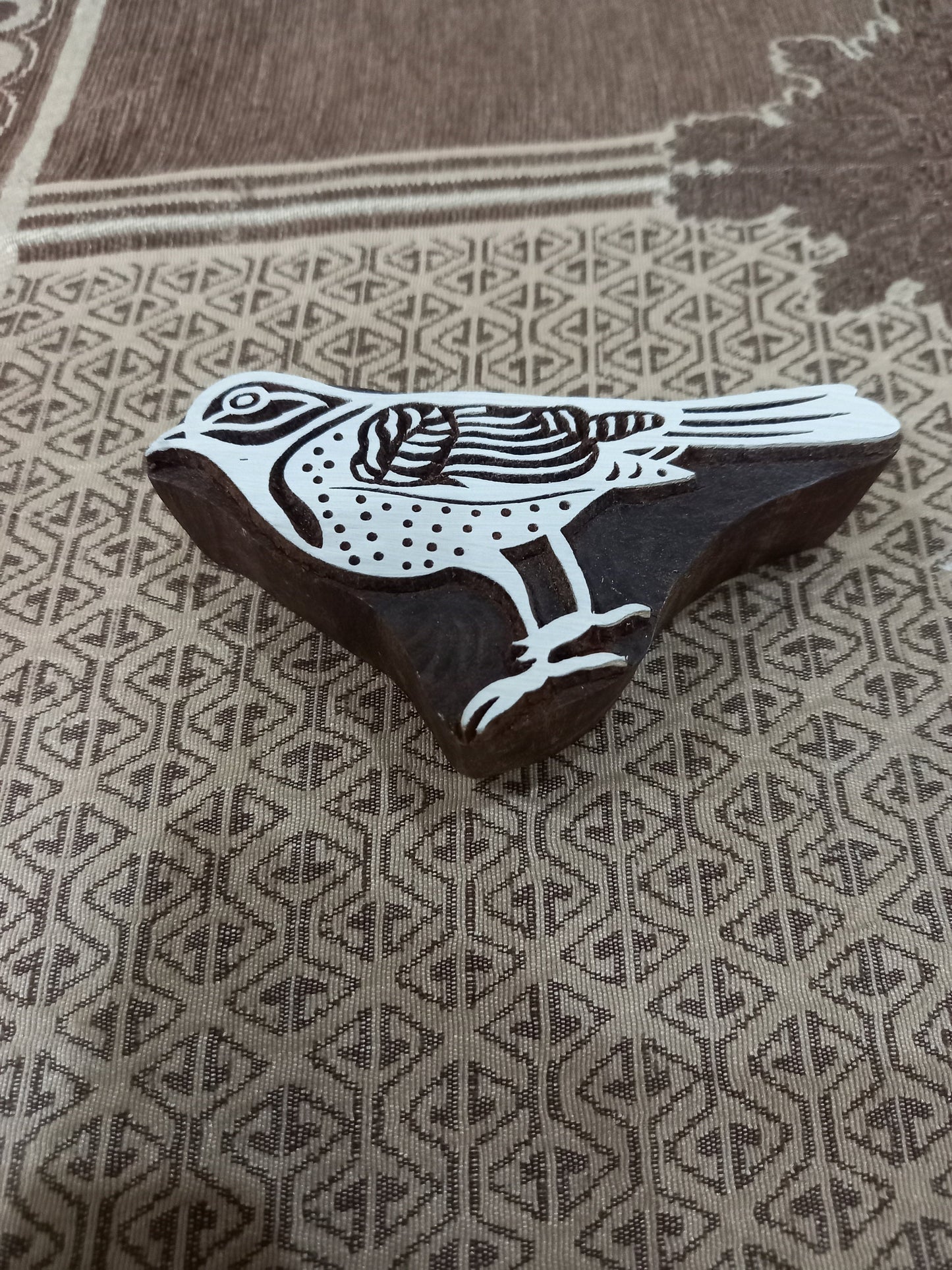 Goldfinch Bird ,pottery stamp ceramic mould scrapbooking tjap batik printing floral carved stamps.