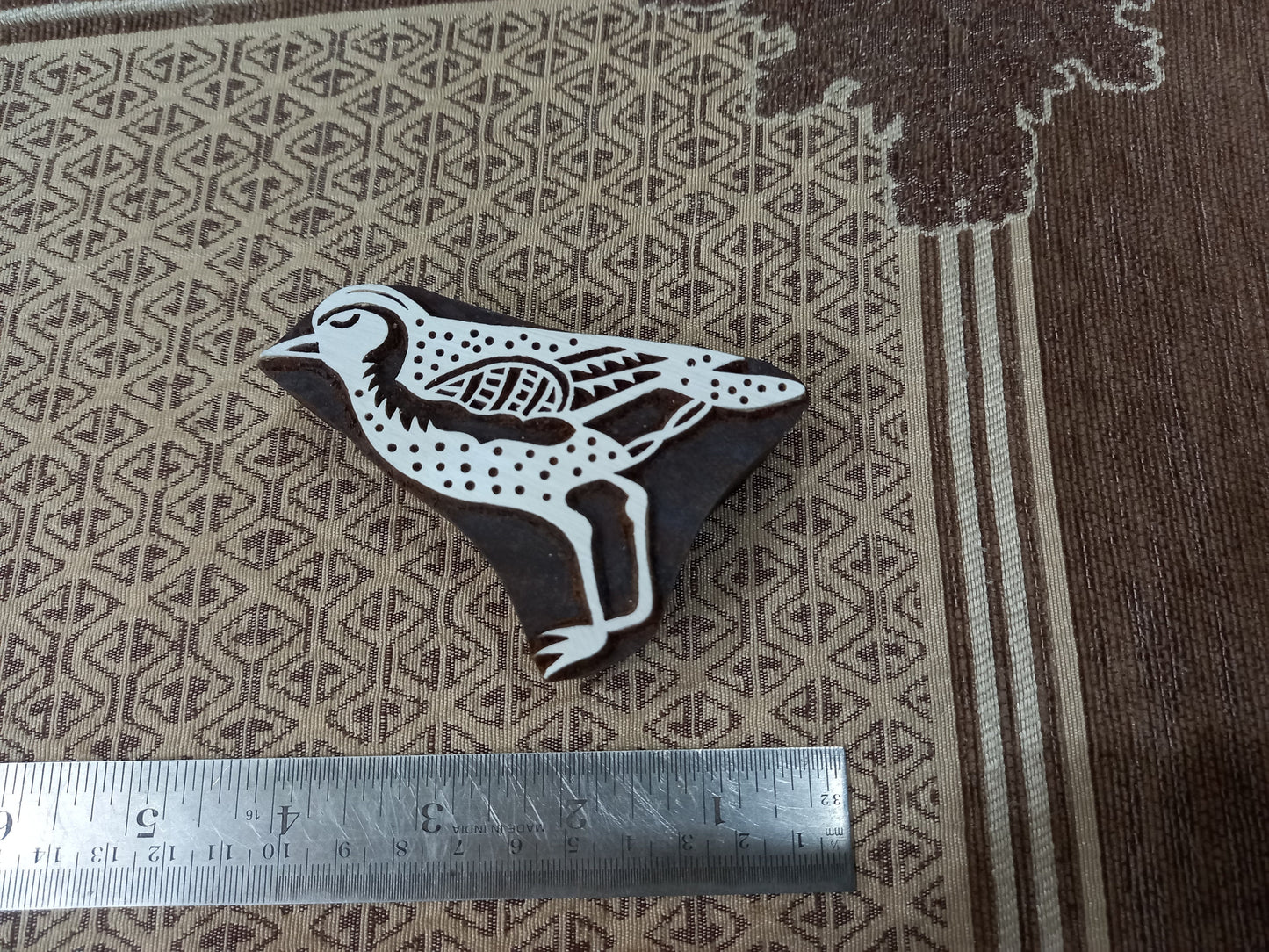 Nightingale Bird ,pottery stamp ceramic mould scrapbooking tjap batik printing floral carved stamps.