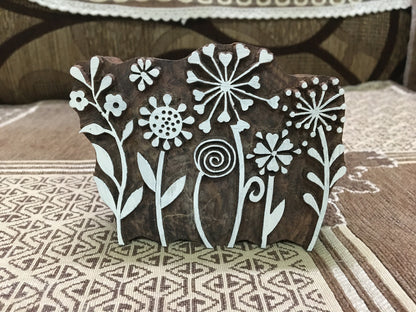 Maedow 02 ,pottery stamp ceramic mould scrapbooking tjap batik printing floral carved stamps.