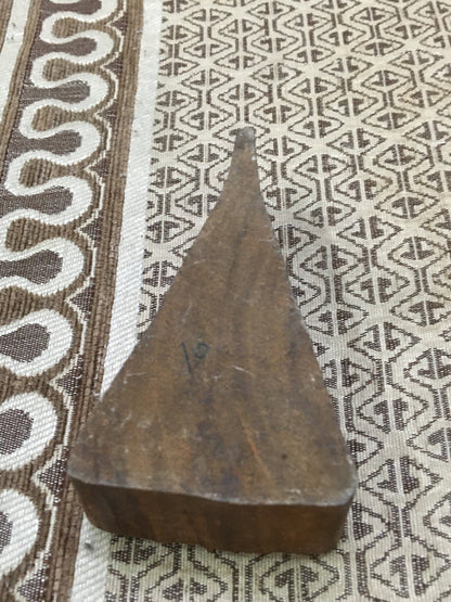 Leafy Christmas Tree, hand carved Indian wood printing block; textile stamp; pottery stamp,