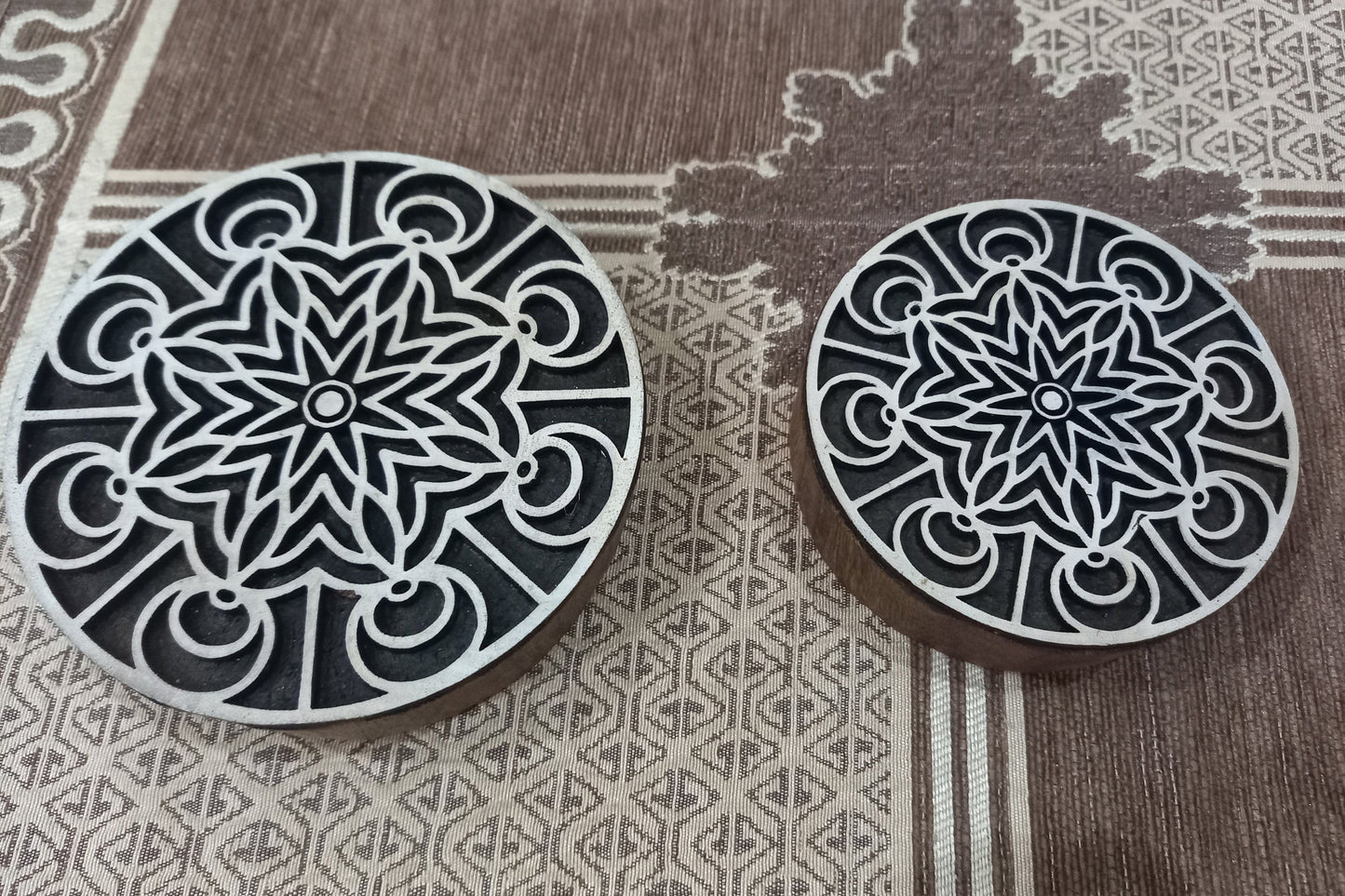 A Mandala design 05 Block ,pottery stamp ceramic mold scrapbooking tjap batik printing floral carved stamps.