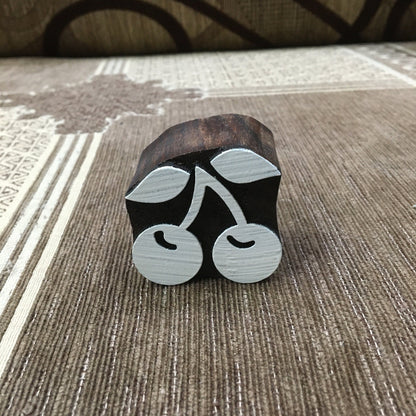 Cherries Fruit Wooden Stamp