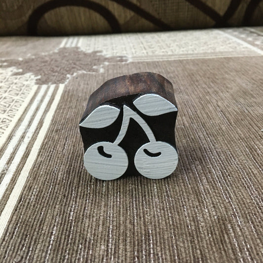 Cherries Fruit Wooden Stamp