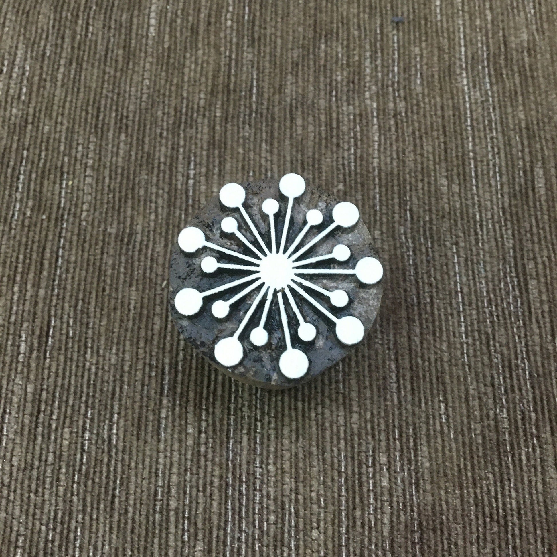 Christmas Bauble Wooden Carved Stamp Block