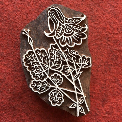 Floral 02, Wooden Printing Block