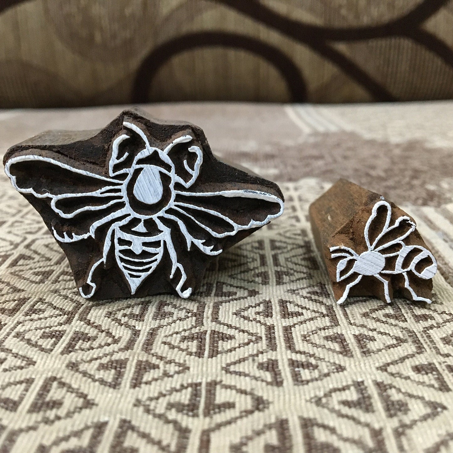 Honey Bees pottery stamp