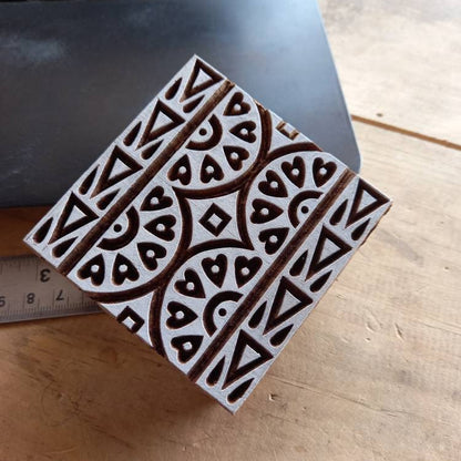 Indian Artistic Handicraft Item Traditional Design Border Stamp, hand carved Indian wood printing block; textile stamp; pottery stamp,