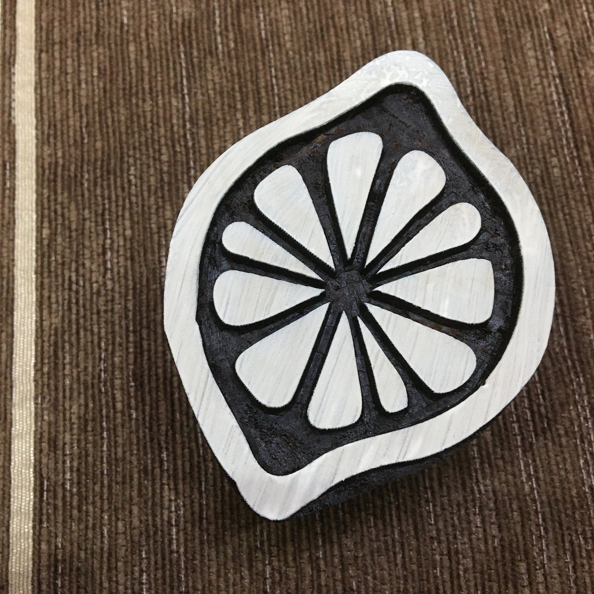 Lime Piece Wooden Printing Block Stamp