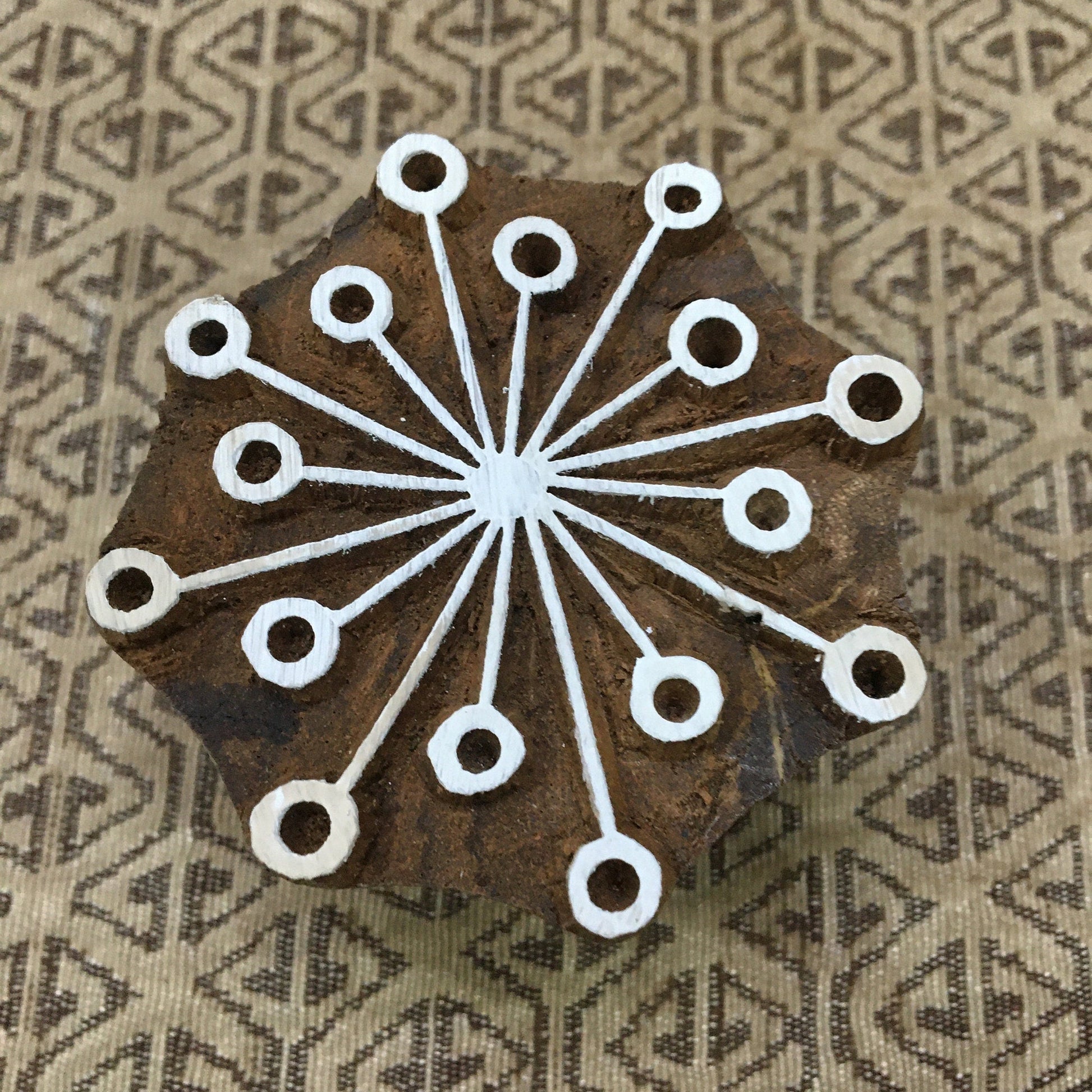 Mini seedhead starburst Wooden Stamp