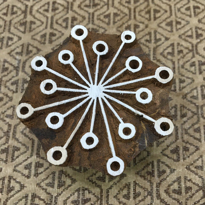 Mini seedhead starburst Wooden Stamp
