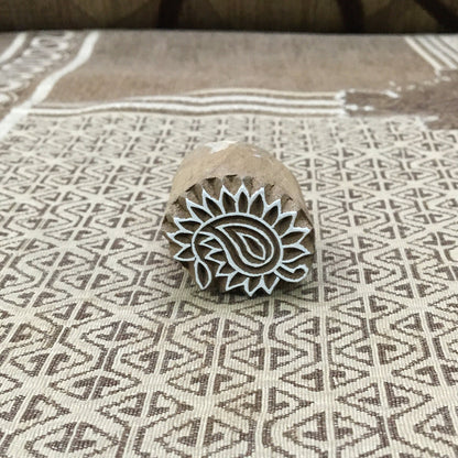 Small Paisley, hand carved Indian wood printing block; textile stamp; pottery stamp,
