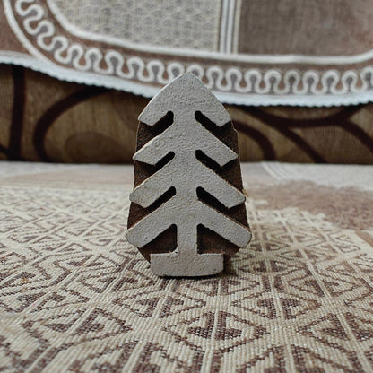 Solid Christmas Tree pottery stamp ceramic mold scrapbooking tjap batik printing floral carved stamps.