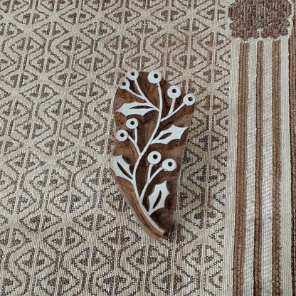 Stem Plant pottery stamp ceramic mold scrapbooking tjap batik printing floral carved stamps.