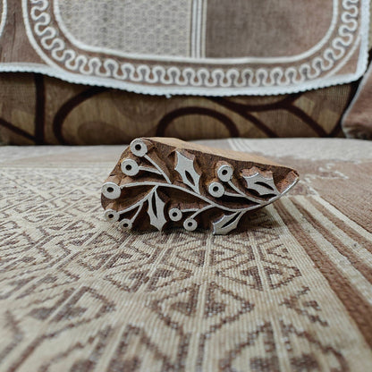 Stem Plant pottery stamp ceramic mold scrapbooking tjap batik printing floral carved stamps.