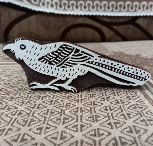 The "Cuckoo Bird" Indian Wooden Printing Stamp
