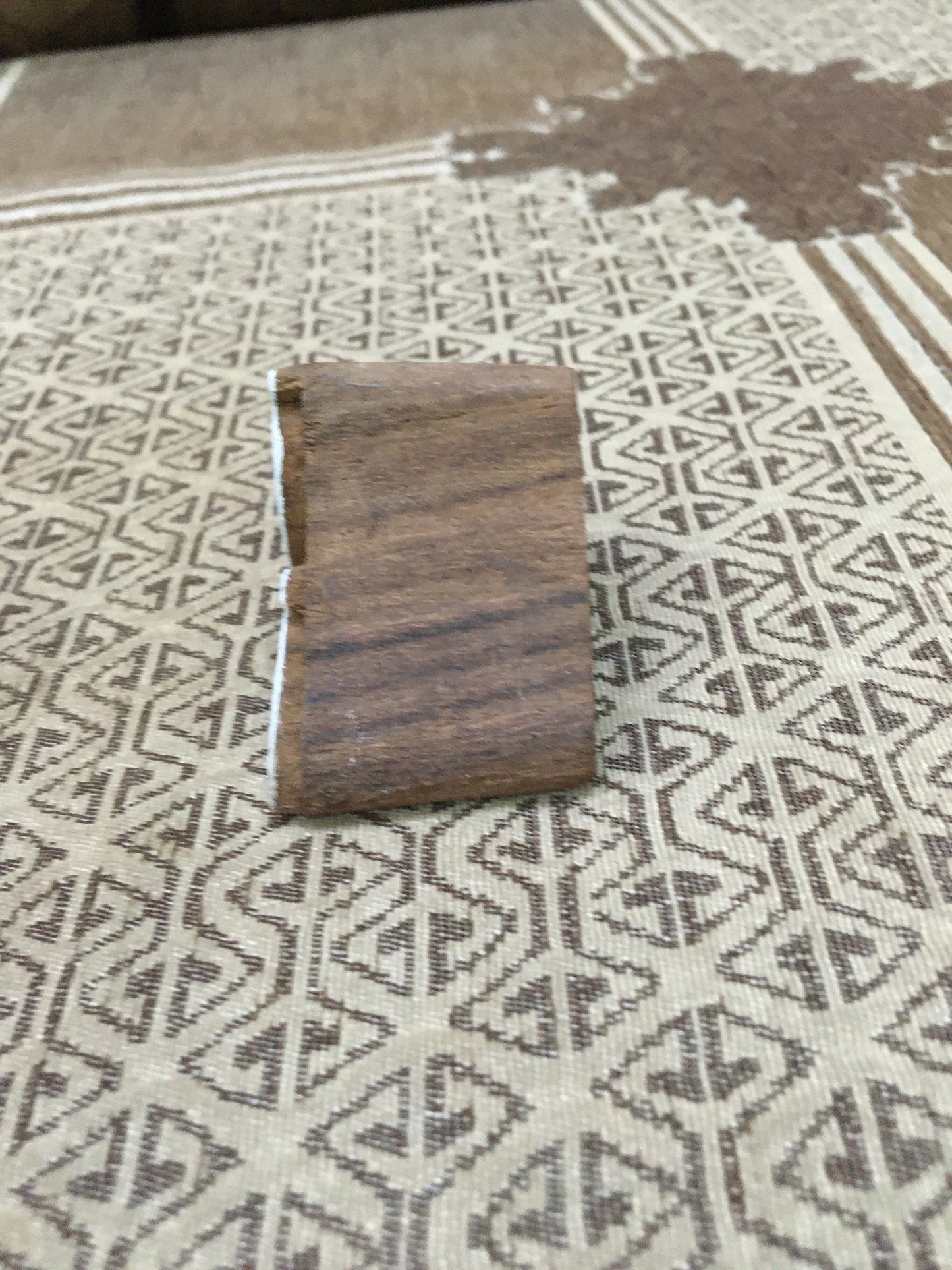 Small stylised seedhead, hand carved Indian wood printing block; textile stamp; pottery stamp,