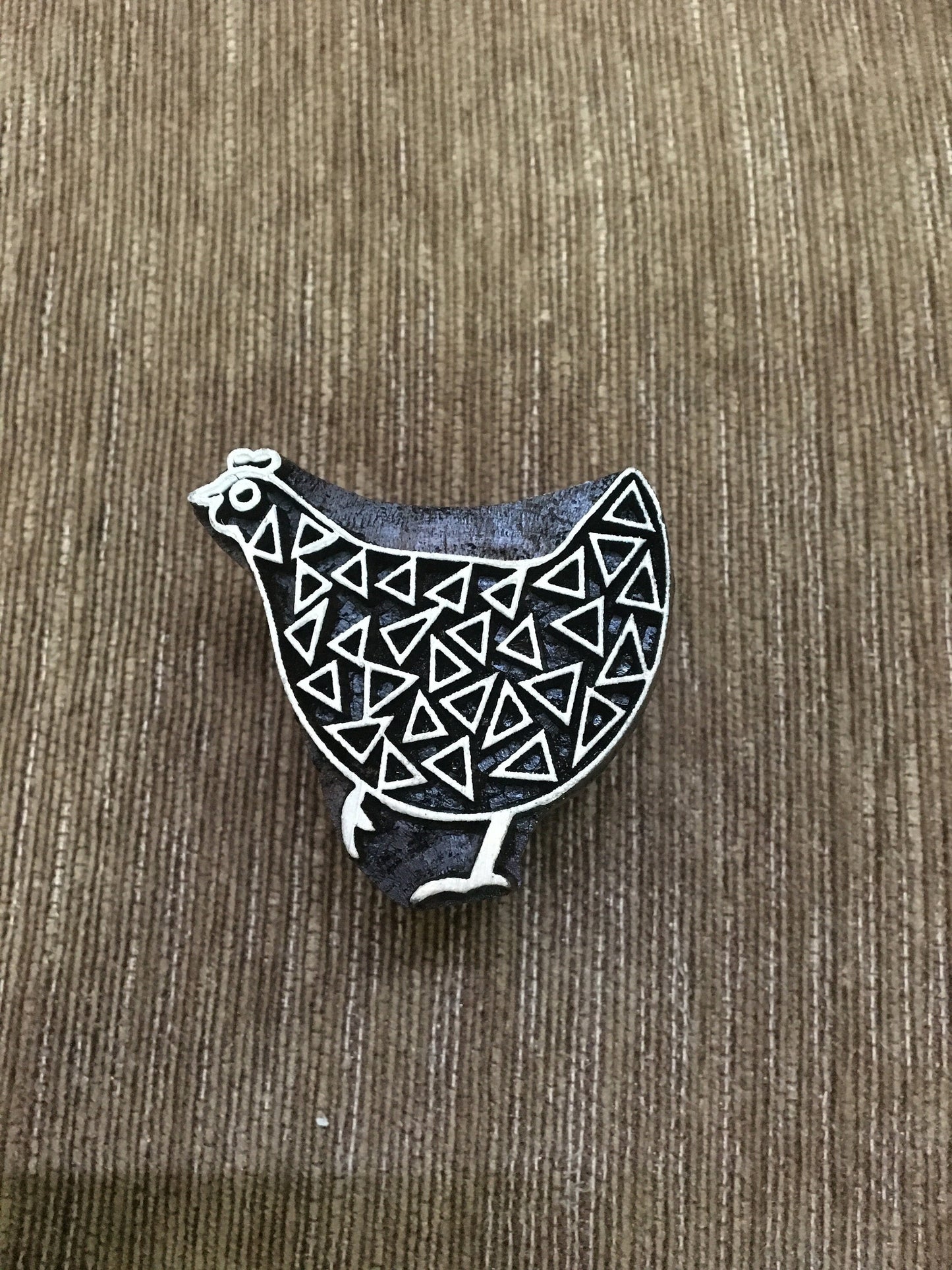 Funny Chickens Sisters Indian Artistic Handicraft Items , hand carved Indian wood printing block; textile stamp; pottery stamp,