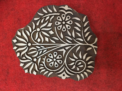 Floral Mandala Wood Stamp; Pottery Stamp; Wood Printing Block; Indian Stamp; Soap Stamp; Textile Print Block