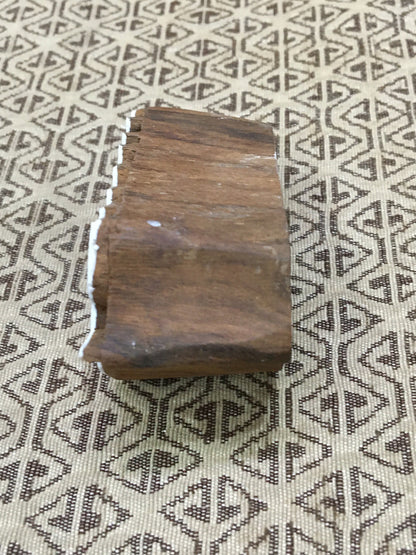Nature's Whimsy Unveiled: Curly Leaf Wooden Printing Block Stamps, hand carved Indian wood printing block; textile stamp; pottery stamp,