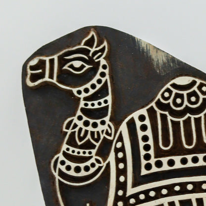 Large Camel Wooden Stamp, hand carved Indian wood printing block; textile stamp; pottery stamp,