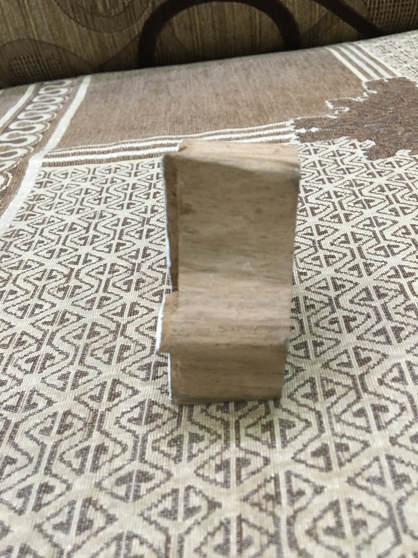 Ivy Bunch, hand carved Indian wood printing block; textile stamp; pottery stamp,