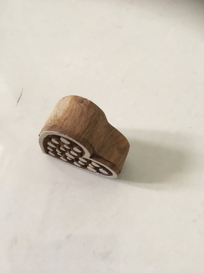 Heart with dots Indian Artistic Handicraft Items Wooden Printing Block,Tjaps,Batik stamps,pottery stamps,clay stamps,Indian wooden stamps,