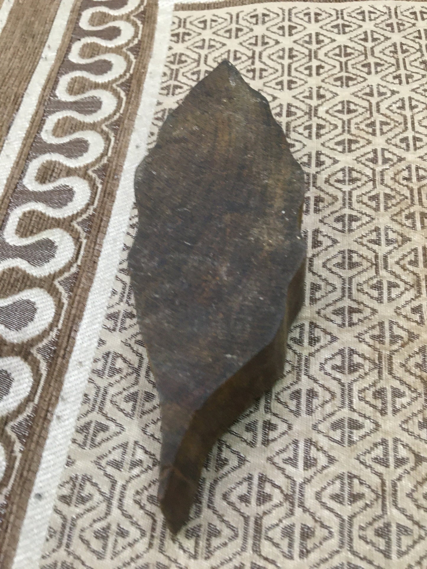 Red Oak Leaf 10 cm on the longest side, hand carved Indian wood printing block; textile stamp; pottery stamp,