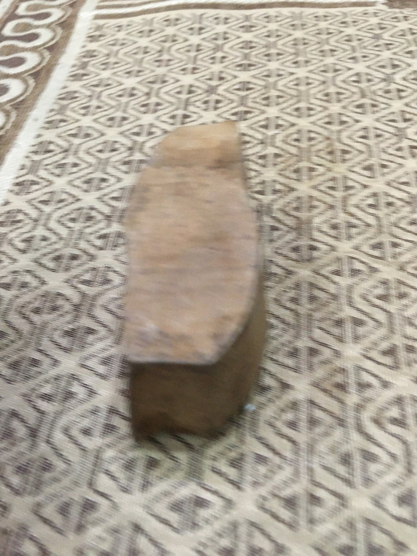 Fish Bones, hand carved Indian wood printing block; textile stamp; pottery stamp,