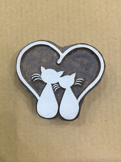 loving cats, pottery stamp ceramic mould scrapbooking tjap batik printing floral carved stamps.