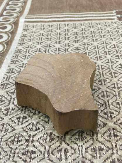Ivy Bunch, hand carved Indian wood printing block; textile stamp; pottery stamp,