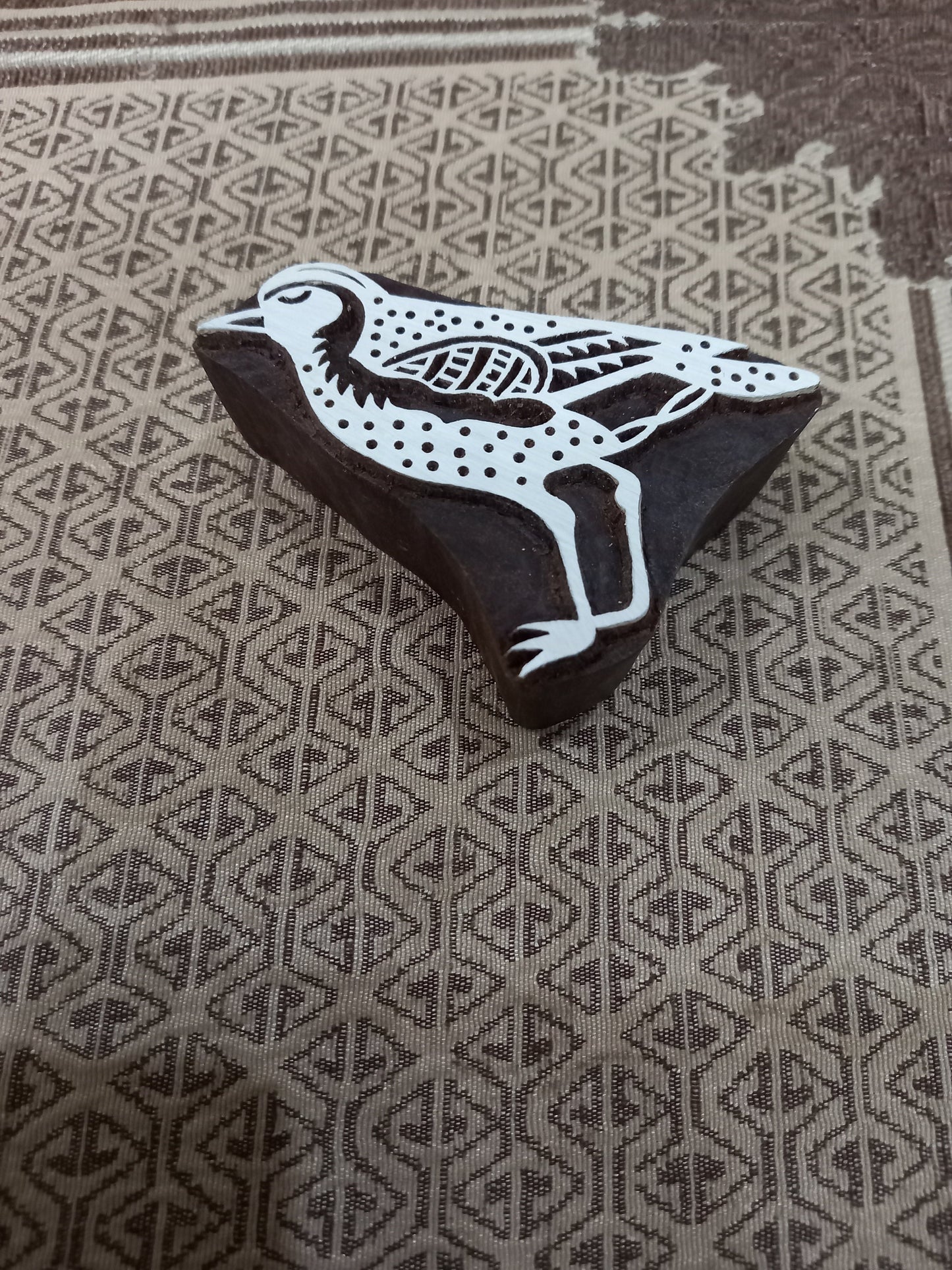 Nightingale Bird ,pottery stamp ceramic mould scrapbooking tjap batik printing floral carved stamps.