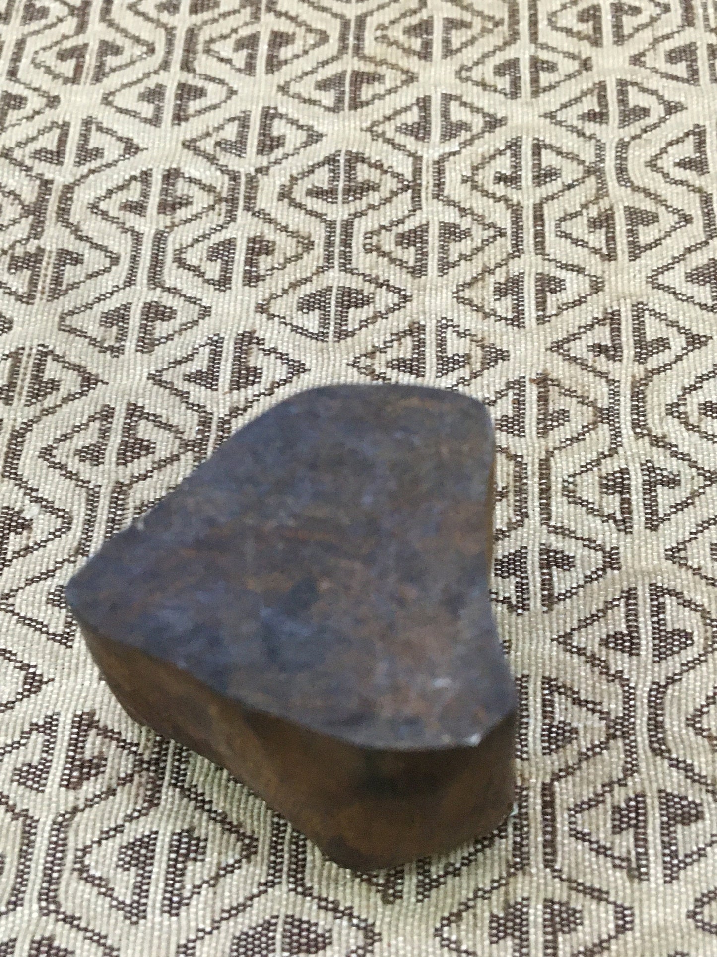 King's Crown, hand carved Indian wood printing block; textile stamp; pottery stamp,