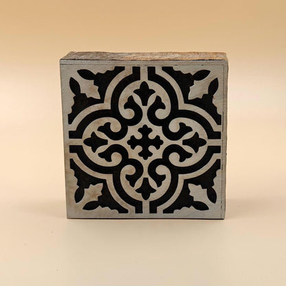 Positive and Negative Moraccan Tile,pottery stamp ceramic mold scrapbooking tjap batik printing floral carved stamps.