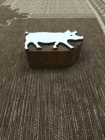 Indian wooden printing block - Pig Stamp, Wood Block Stamps, Tjaps, Pottery stamps, Indian Wood Stamps, Soap stamp