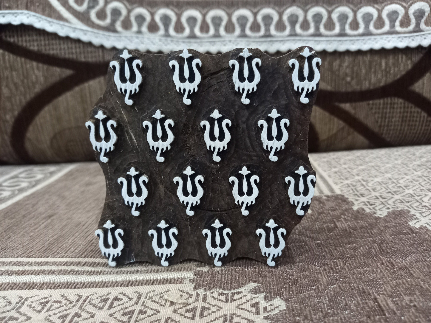 Repeat Pattern 3 Block ,pottery stamp ceramic mold scrapbooking tjap batik printing floral carved stamps.
