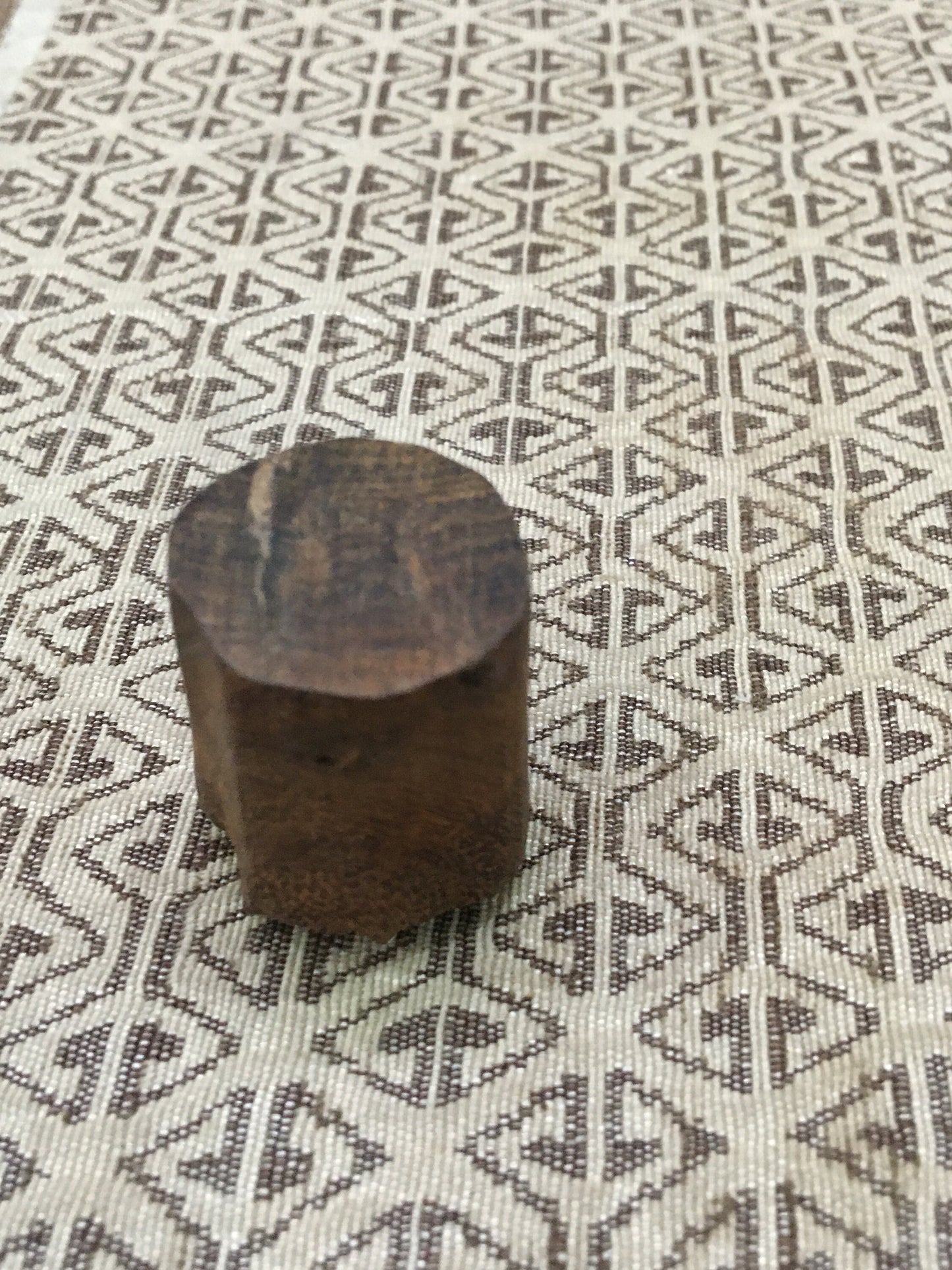 Mini Leaf Motif, Round Hand Carved Indian Wooden Stamp , Wood Block for Textile Fabric Stamping Henna Pottery DIY
