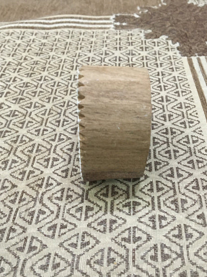 Heartfelt Elegance: Intricate Wooden Printing Block with Detailed Heart Design, hand carved Indian block; textile stamp; pottery stamp,