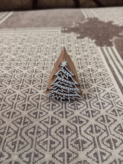 Oriental Christmas Tree 02 ,pottery stamp ceramic mold scrapbooking tjap batik printing floral carved stamps.