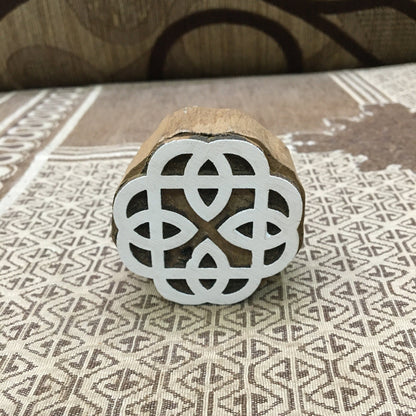 celtic knot, hand carved Indian wood printing block; textile stamp; pottery stamp,