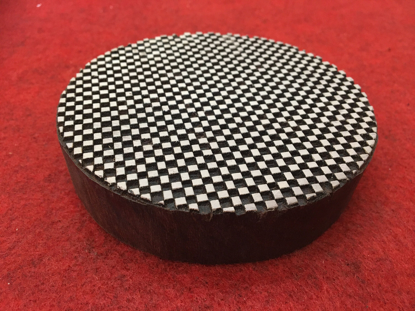 Micro Check design Mandala Wood Stamp; Pottery Stamp; Wood Printing Block; Indian Stamp; Soap Stamp; Textile Print Block