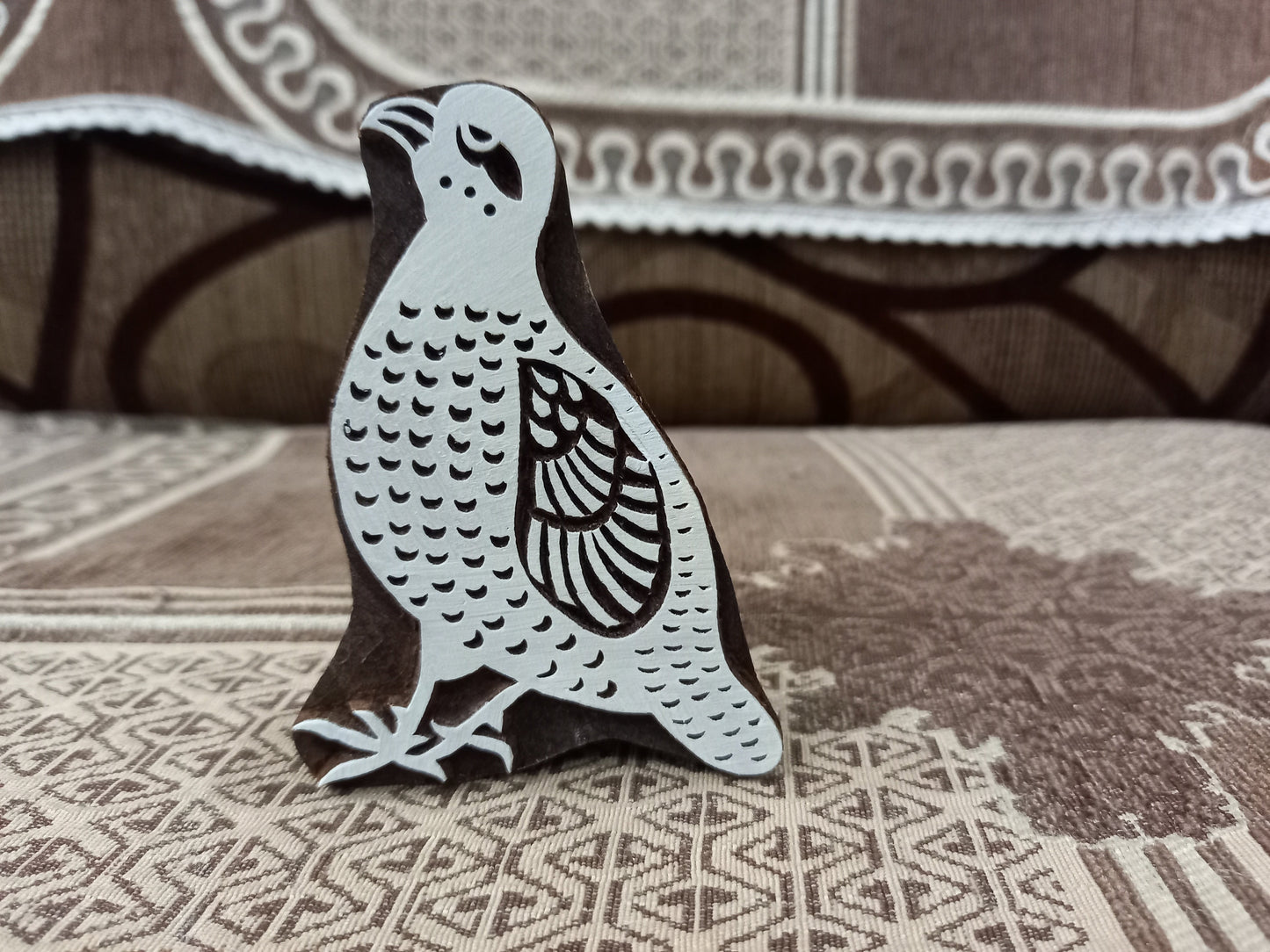 Partridge Bird ,pottery stamp ceramic mould scrapbooking tjap batik printing floral carved stamps, textile stamp; pottery stamp,