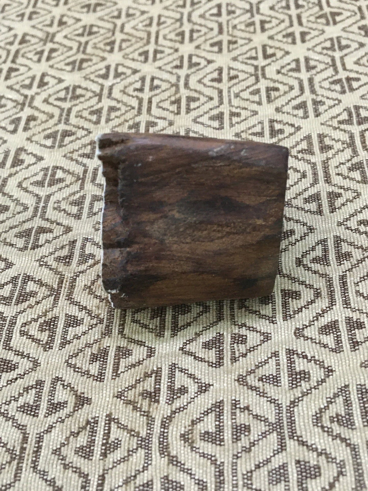 King's Crown, hand carved Indian wood printing block; textile stamp; pottery stamp,